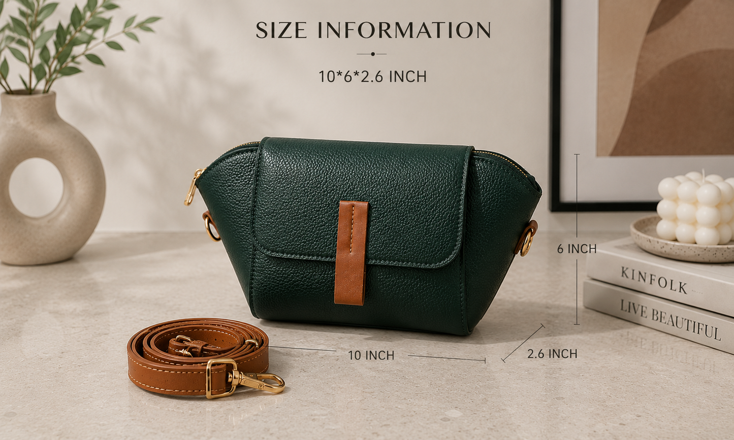 Emerald Luxe Crossbody Bag
