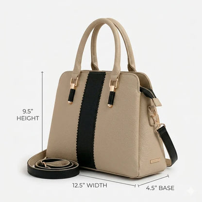 Modern Two-Tone Structured Satchel