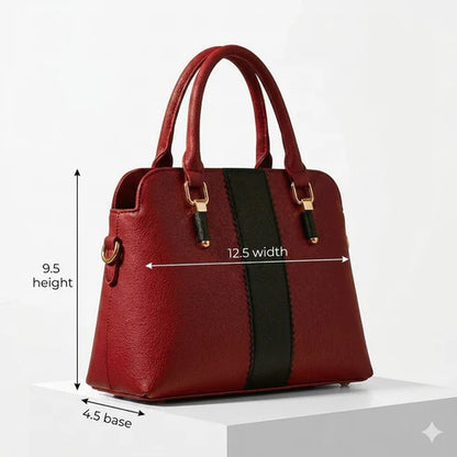 Modern Two-Tone Structured Satchel
