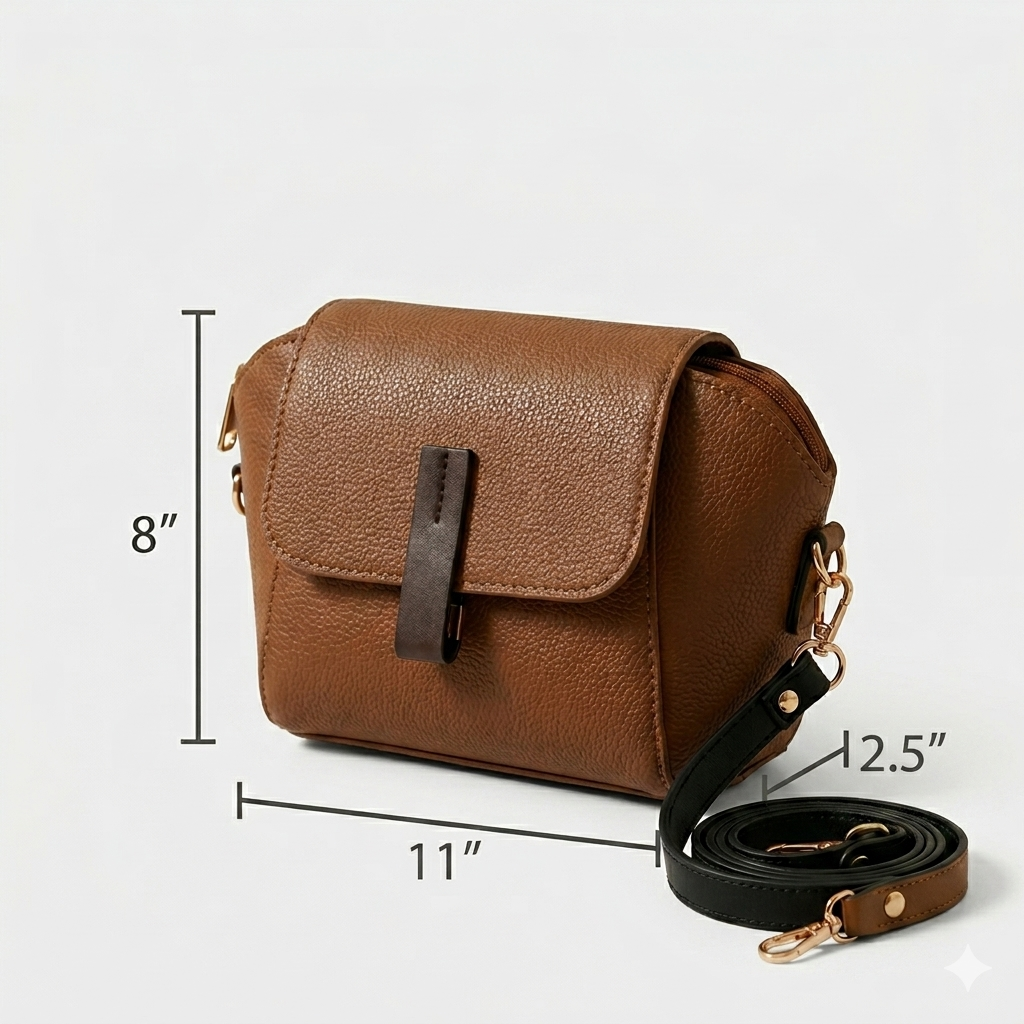 Modern Brown Crossbody Bag